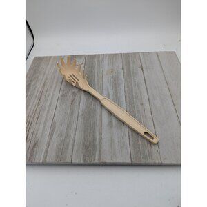 Vintage Ekco Spaghetti Pasta Fork Almond 11" Fork Server Spoon Nylon